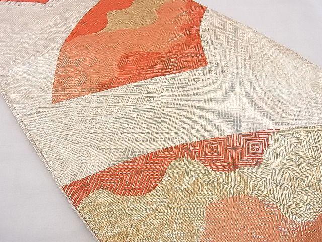 平和屋着物◎佐賀錦織 六通柄袋帯 地紙重ね 金糸 逸品 BAAG0022if