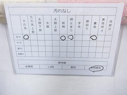 平和屋着物◎六通柄袋帯 唐織 孔雀花文 金銀糸 逸品 BAAG1659cm