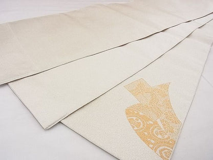 平和屋着物◎太鼓柄袋帯 綴れ 束ね熨斗吉祥文 金糸 逸品 BAAG0009if