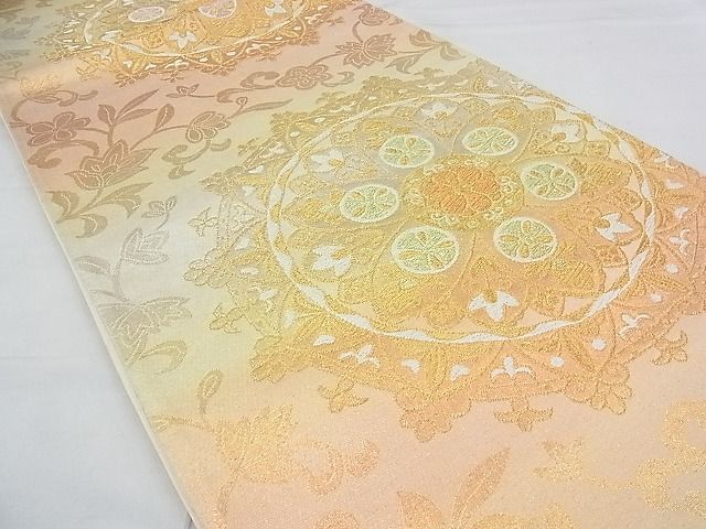 平和屋着物◎六通柄袋帯 宝相華 金糸 逸品 BAAG0045if
