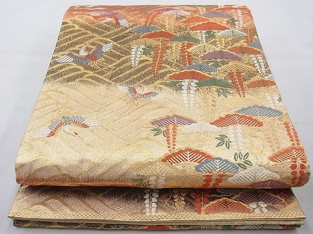 平和屋着物◎佐賀錦 六通柄袋帯 九百唐織 承翔能衣文 金糸 逸品 BAAG1689cm