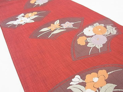 平和屋着物◎六通柄袋帯 琳派地紙花文 逸品 BAAG0056if