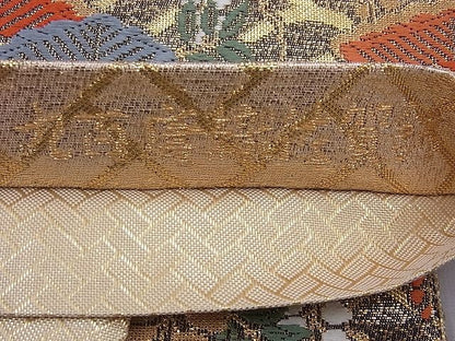 平和屋着物◎佐賀錦 六通柄袋帯 九百唐織 承翔能衣文 金糸 逸品 BAAG1689cm