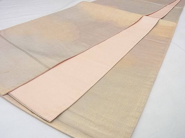 平和屋着物◎全通柄袋帯 霞文 金糸 逸品 BAAG0064if