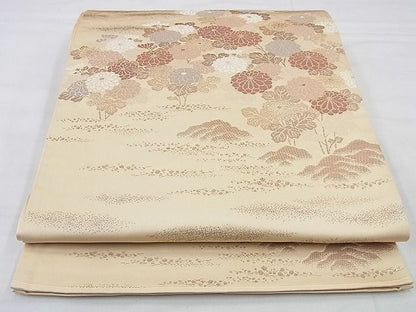 平和屋着物◎六通柄袋帯　菊水文　金糸　逸品　BAAG0062if