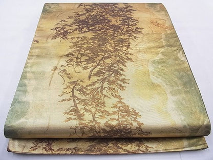 平和屋着物◎西陣 六通柄袋帯 浜松文様 金彩 引箔 逸品 BAAG1796cm