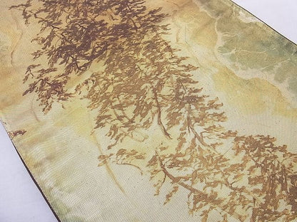 平和屋着物◎西陣 六通柄袋帯 浜松文様 金彩 引箔 逸品 BAAG1796cm