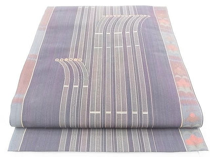 平和屋着物◎六通柄袋帯 草花文 逸品 BAAF2173iy