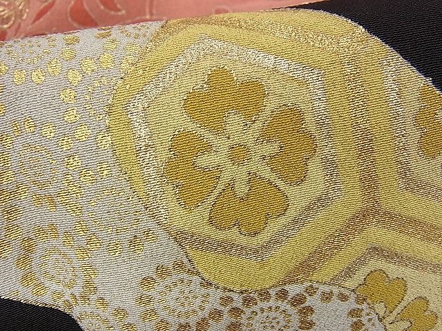 平和屋着物■豪華黒留袖　駒刺繍　吉祥花文　金彩　逸品　CAAF6261ze