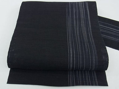 平和屋本店＊極上 夏物 石川県指定無形文化財 能登上布 本麻手織上布 八寸名古屋帯 間道 証紙付き 逸品 未使用 CZAA0477s4