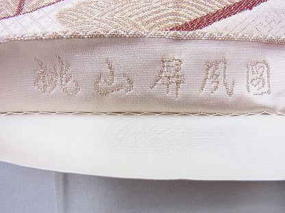 平和屋着物◎六通柄袋帯 桃山屏風図 金糸 逸品 BAAF0859jm
