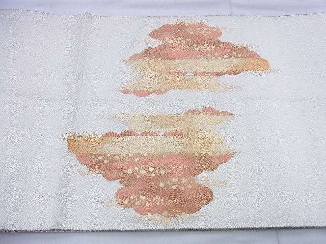 平和屋着物◎太鼓柄袋帯 綴れ ヱ霞花鳥文 金銀糸 逸品 BAAF0877jm