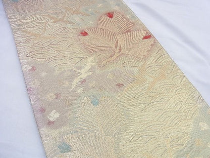 平和屋着物◎六通柄袋帯 松彩 金糸 逸品 BAAF0872jm