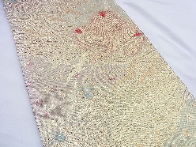 平和屋着物◎六通柄袋帯 松彩 金糸 逸品 BAAF0872jm