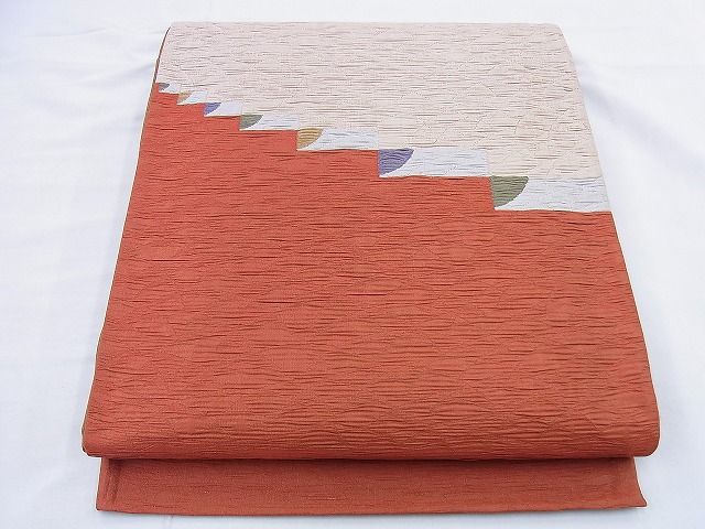 平和屋着物◎太鼓柄袋帯 幾何学文様 逸品 BAAG0438jm