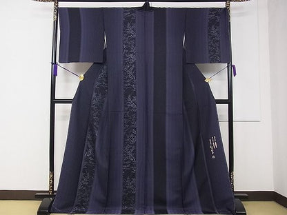 平和屋本店●極上 金彩友禅 卓越技能者・名工・和田光正 訪問着 お召地 草花間道 まるやま扱い 逸品 未使用 CZAA0507s4