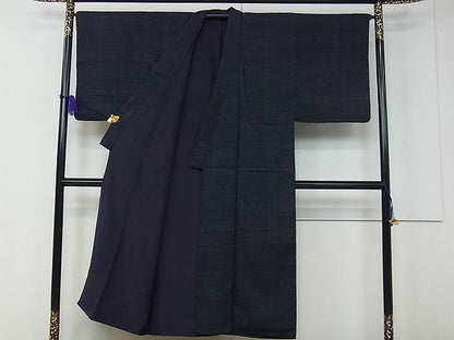 平和屋本店■極上　男性　本場結城紬　重要無形文化財　総詰め　総絣　160亀甲　逸品　CZAA0529s4