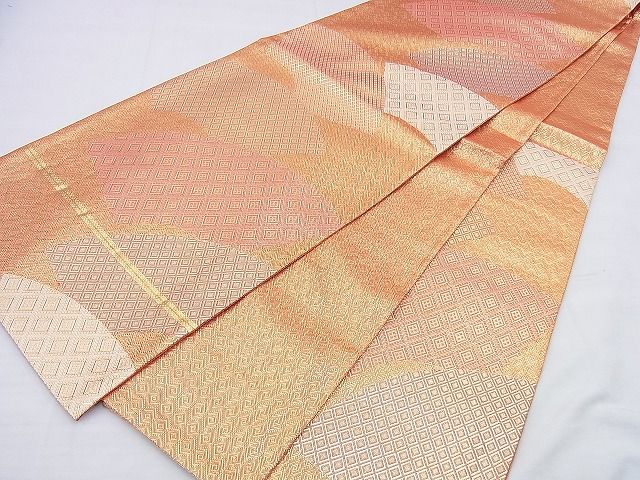 平和屋着物◎佐賀錦 六通柄袋帯 地紙吉祥文 金糸 逸品 BAAG0563jm