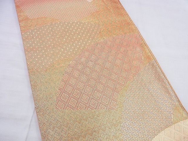 平和屋着物◎佐賀錦 六通柄袋帯 地紙吉祥文 金糸 逸品 BAAG0563jm
