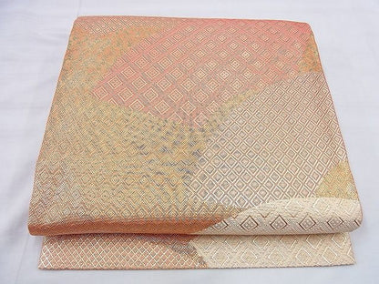 平和屋着物◎佐賀錦 六通柄袋帯 地紙吉祥文 金糸 逸品 BAAG0563jm
