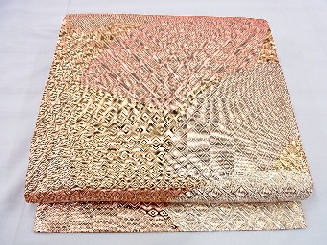 平和屋着物◎佐賀錦 六通柄袋帯 地紙吉祥文 金糸 逸品 BAAG0563jm