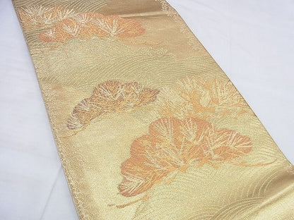 平和屋着物◎六通柄袋帯 浜松文 金糸 逸品 BAAG0555jm