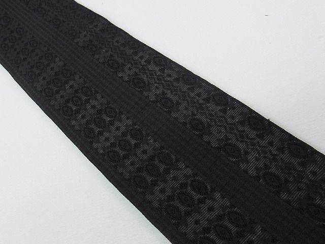 平和屋本店■極上　夏物　男性　両面　角帯　間道　黒地　逸品　CZAA0559s4