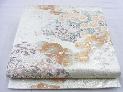 平和屋着物◎六通柄袋帯 唐織 春秋麗華文 金銀糸 逸品 BAAG0596jm