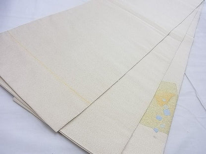 平和屋着物◎太鼓柄袋帯 綴れ 色紙箔散らし文様 金銀糸 逸品 BAAG3326xa