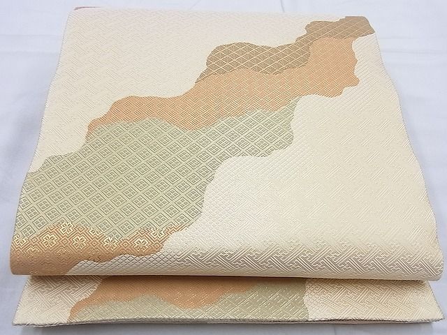 平和屋着物◎佐賀錦 六通柄袋帯 道長文様 金糸 逸品 BAAG3358xa