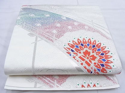 平和屋着物◎六通柄袋帯 正倉院渡橋文 金銀糸 逸品 BAAG3367xa