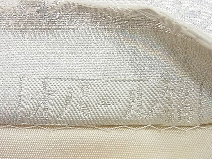 平和屋着物◎六通柄袋帯 唐織 孔雀花文 九百錦 オパール箔 逸品 BAAG3387xa