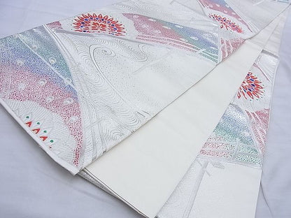 平和屋着物◎六通柄袋帯 正倉院渡橋文 金銀糸 逸品 BAAG3367xa