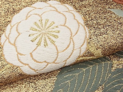 平和屋着物■六通柄袋帯 唐織 枝花文 金糸 逸品 CAAG0110fb