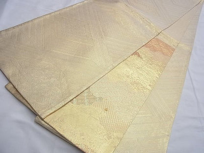 平和屋着物◎佐賀錦 両面六通柄袋帯 道長吉祥文 金糸 逸品 BAAG4143du