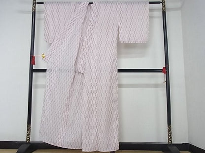 平和屋着物■夏物 小紋 絽 幾何学柄 洗える着物 AAAH8981Acs