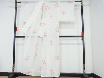 平和屋着物■夏物 小紋 絽 楓 洗える着物 AAAH9129Acs