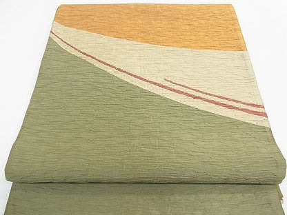 平和屋着物◎六通太鼓柄袋帯 ふくれ織 吉祥文 逸品 CAAE9827yk