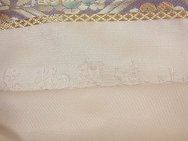 平和屋着物◎六通柄袋帯 唐織 名物裂遠山 金糸 逸品 CAAE9857yk