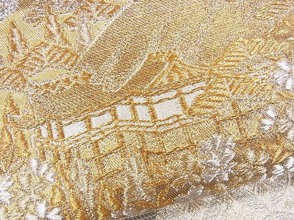 平和屋着物■六通柄袋帯 名所百選 京都・清水 金銀糸 逸品 CAAE5053eg