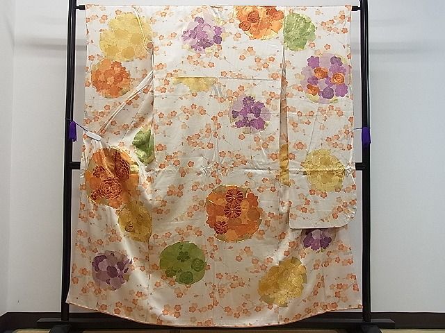 平和屋着物□豪華振袖 駒刺繍 花丸文 金彩 逸品 CAAF4623gh