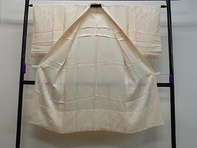 平和屋着物■上質な長襦袢 無双仕立て 籬草花地紋 暈し染め 逸品 CAAF4740gh