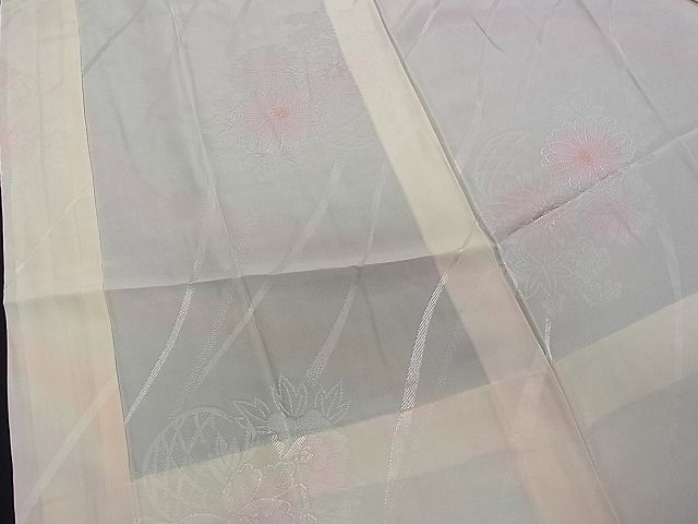 平和屋着物■上質な長襦袢 無双仕立て 籬草花地紋 暈し染め 逸品 CAAF4740gh