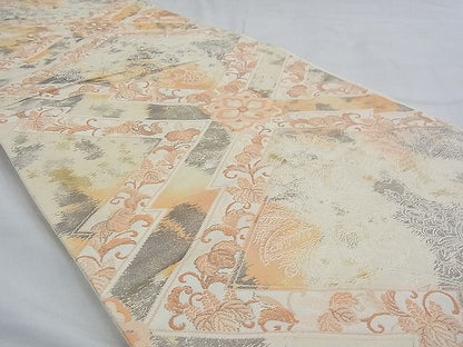 平和屋着物◎六通柄袋帯 松皮菱花文 金糸 逸品 BAAF2006iy
