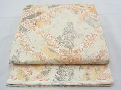 平和屋着物◎六通柄袋帯 松皮菱花文 金糸 逸品 BAAF2006iy