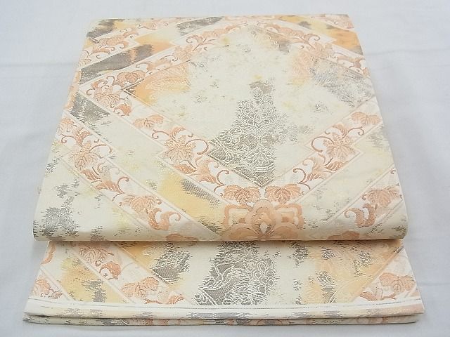 平和屋着物◎六通柄袋帯 松皮菱花文 金糸 逸品 BAAF2006iy