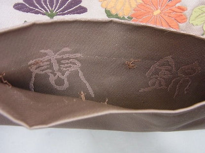 平和屋着物◎六通柄袋帯 唐錦 秋草文 逸品 BAAF2057iy
