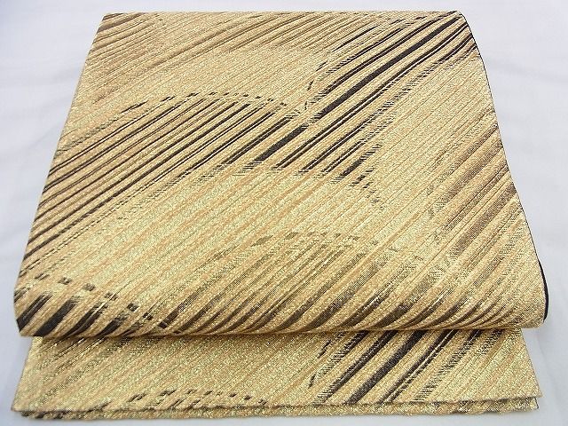 平和屋着物◎六通柄袋帯 吉祥文 黒地 金糸 逸品 BAAF2061iy