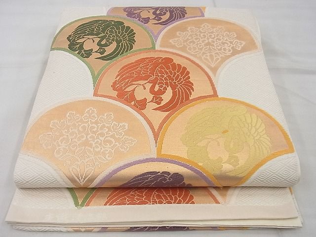 平和屋着物◎六通柄袋帯 唐織 清海鶴 金糸 逸品 BAAF2085iy