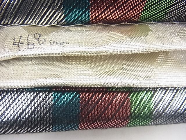 平和屋着物◎全通柄袋帯 舞花文 銀糸 逸品 BAAF2108iy